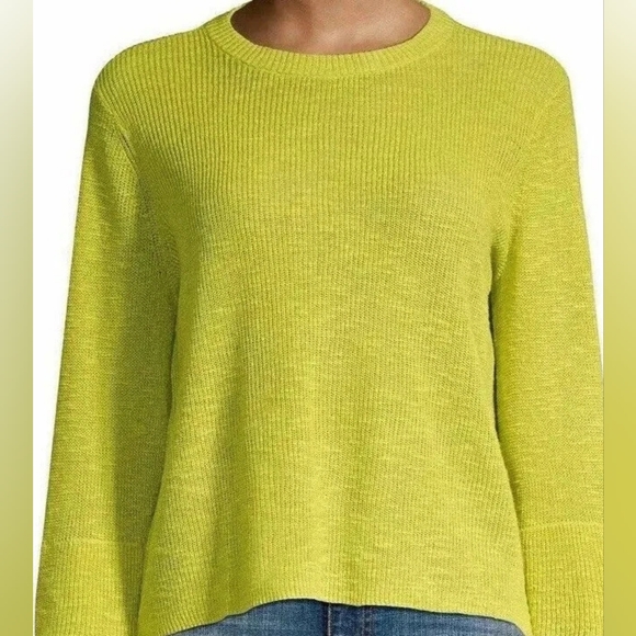 Eileen Fisher Lime Organic Linen/Organic Cotton Size L